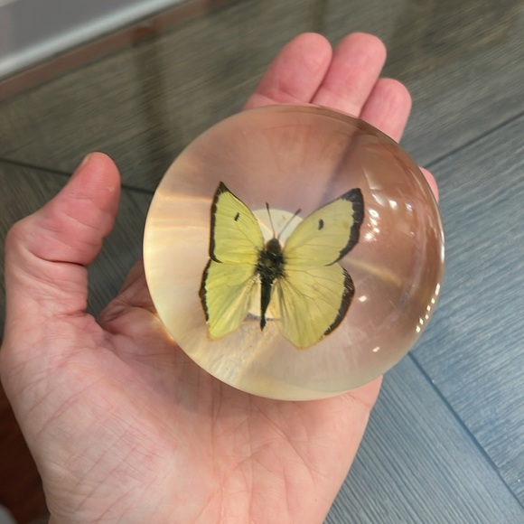 TARAX INFINITY PRODUCTS Yellow Butterfly  PAPERWEIGHT, HANDCRAFTED IN CANADA - Picture 10 of 17